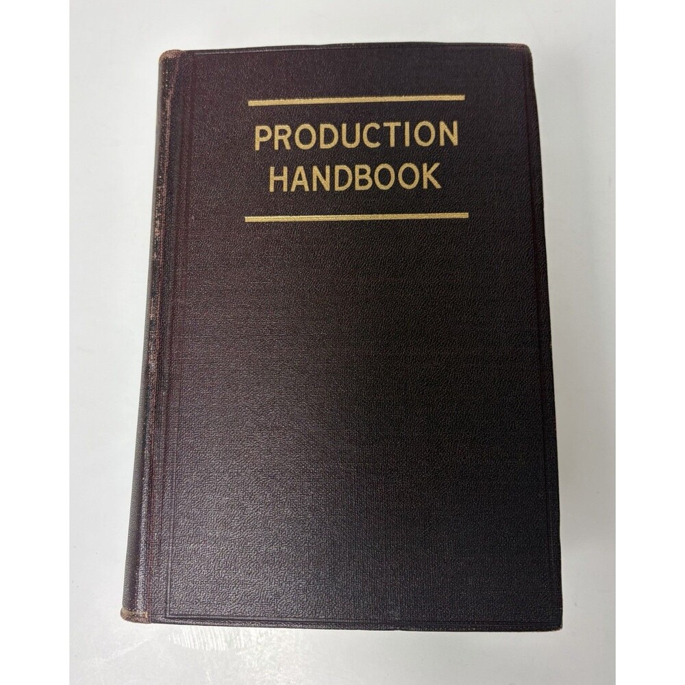 Production Handbook Engineering Vintage Hardcover Book 1948 Ronald Press 1600 Pg